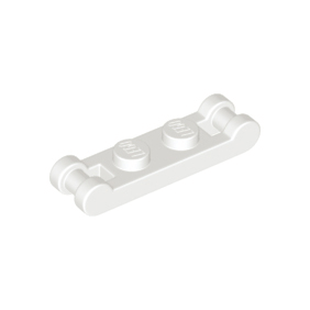White Plate, Modified 1 x 2 with Bar Handles on Ends