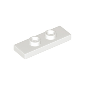 White Plate, Modified 1 x 3 with 2 Studs Double Jumper