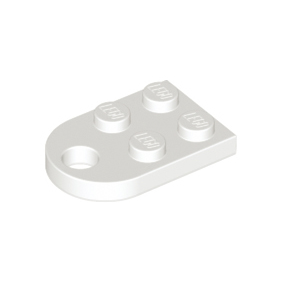 White Plate, Modified 2 x 3 with Hole
