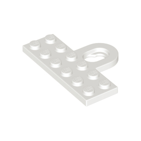 White Plate, Modified 2 x 6 with Coupling, Female