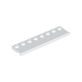 White Plate, Modified 2 x 8 with Door Rail