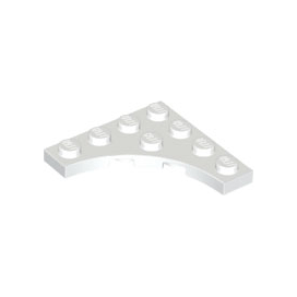 White Plate, Modified 4 x 4 with 3 x 3 Curved Cutout