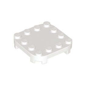 White Plate, Modified 4 x 4 with Rounded Corners and 4 Feet