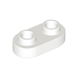 White Plate, Round 1 x 2 with Open Studs