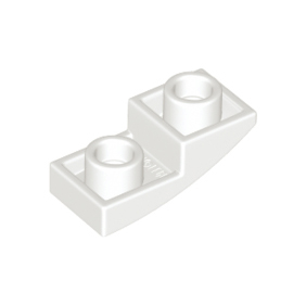 White Slope, Curved 2 x 1 x 2/3 Inverted