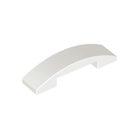 White Slope, Curved 4 x 1 x 2/3 Double