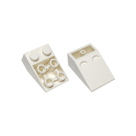 White Slope, Inverted 33 3 x 2 with Hollow Round Bottom Tube