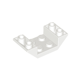White Slope, Inverted 45 4 x 2 Double with 2 x 2 Cutout