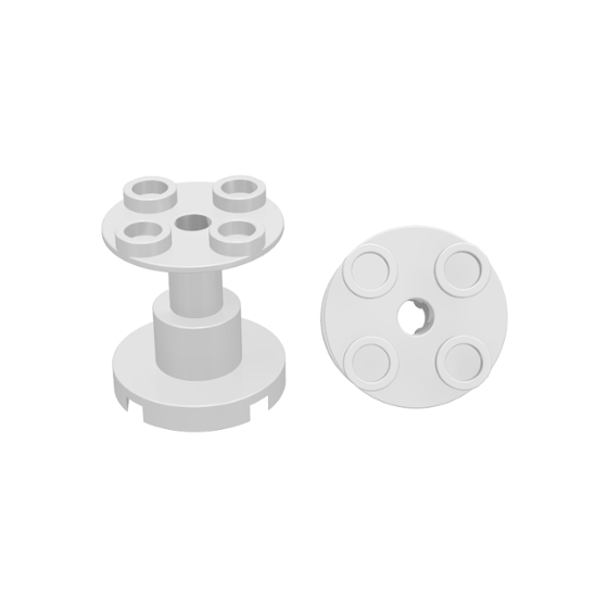 White Support 2 x 2 x 2 Stand with Complete Hole
