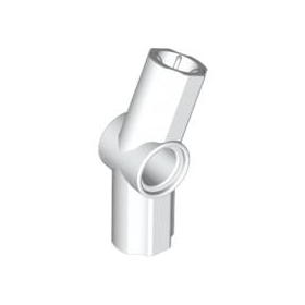 White Technic, Axle and Pin Connector Angled #3 - 157.5 degrees