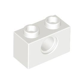 White Technic, Brick 1 x 2 with Hole