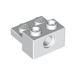 White Technic, Brick Modified 1 x 2 with Hole and 1 x 2 Plate
