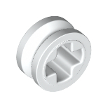 White Technic Bush 1/2 Smooth