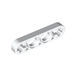 White Technic, Liftarm Thin 1 x 4 - Axle Holes