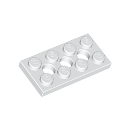 White Technic, Plate 2 x 4 with 3 Holes