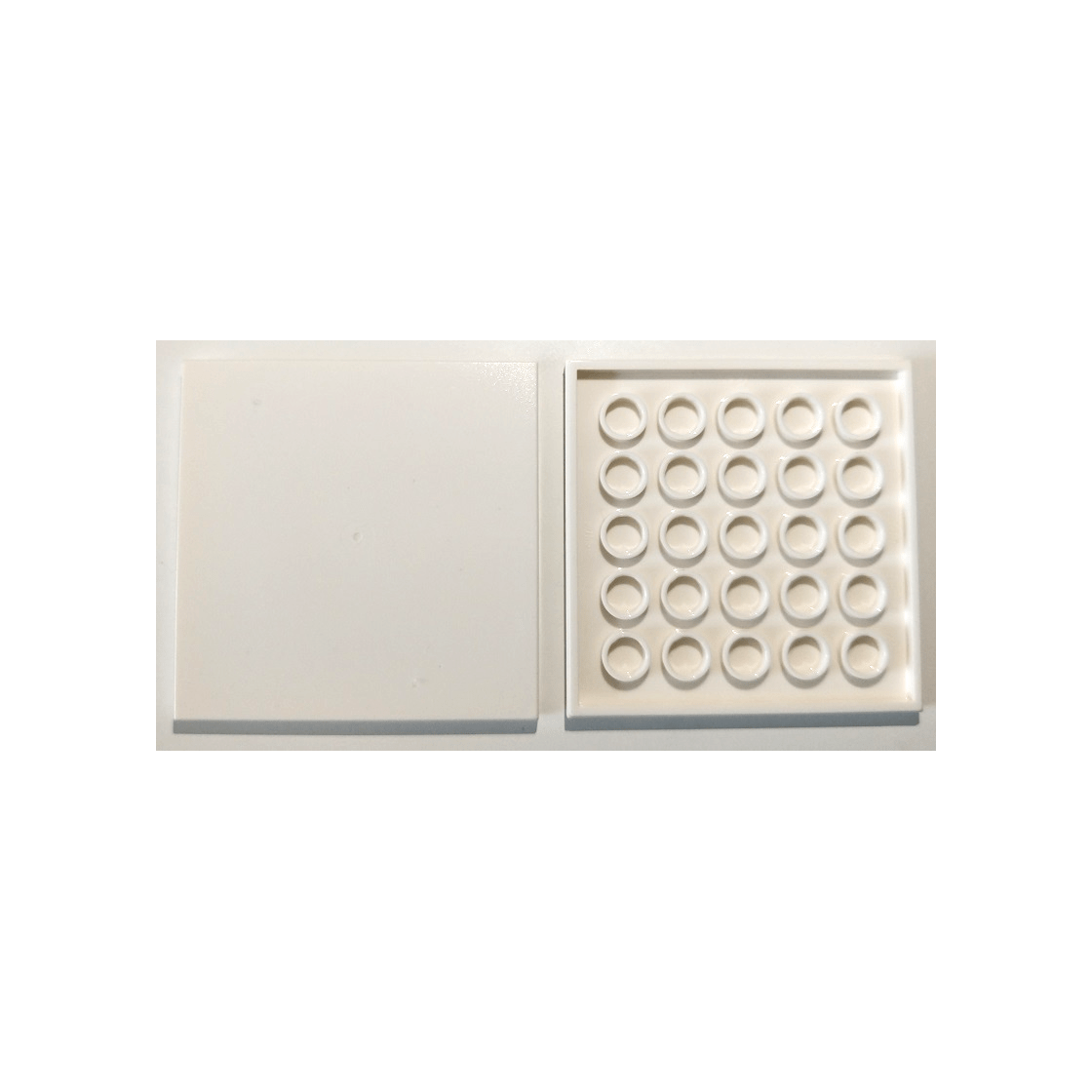 White Tile 6 x 6 with Bottom Tubes