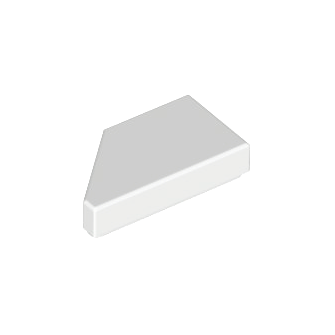 White Tile, Modified 1 x 2 Wedge Right