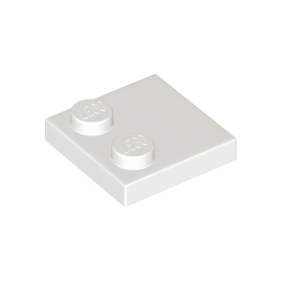 White Tile, Modified 2 x 2 with Studs on Edge