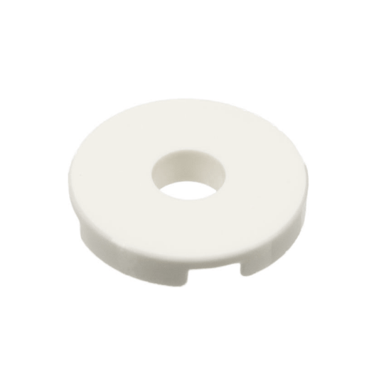 White Tile, Round 2 x 2 with Hole