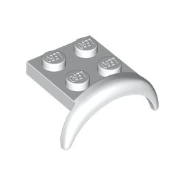 White Vehicle, Mudguard 3 x 3 x 1 with Arch Round