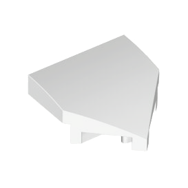 White Wedge 2 x 2 x 2/3 Pointed