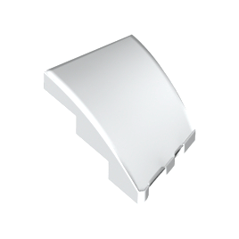 White Wedge 3 x 2 Left No Studs