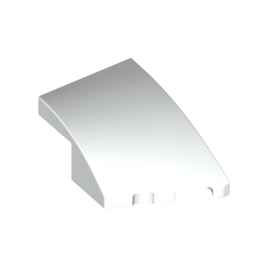 White Wedge 3 x 2 Right No Studs