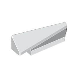 White Wedge 5 x 1 x 1 1/3 with 4 x 1 Base Right