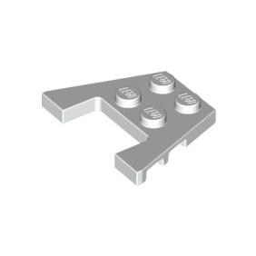 White Wedge, Plate 3 x 4 with Stud Notches
