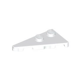 White Wedge, Plate 4 x 2 Left, Pointed
