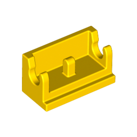 Yellow Hinge Brick 1 x 2 Base