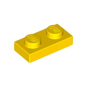 Yellow Plate 1 x 2