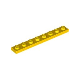 Yellow Plate 1 x 8