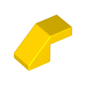 Yellow Slope 45 2 x 1 with Cutout without Stud