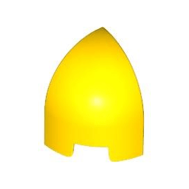 Yellow Slope, Curved 1 x 1 x 1 1/3 Corner Round