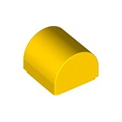 Yellow Slope, Curved 1 x 1 x 2/3 Double