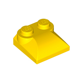 Yellow Slope, Curved 2 x 2 x 2/3 with 2 Studs and Curved Sides