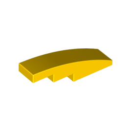 Yellow Slope, Curved 4 x 1