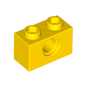 Yellow Technic, Brick 1 x 2 with Hole