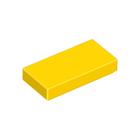 Yellow Tile 1 x 2