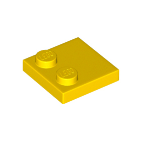 Yellow Tile, Modified 2 x 2 with Studs on Edge