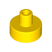 Yellow Tile, Round 1 x 1 with Bar and Pin Holder