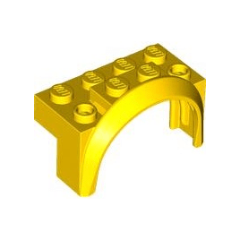 Yellow Vehicle, Mudguard 4 x 2 1/2 x 2 with Arch Round