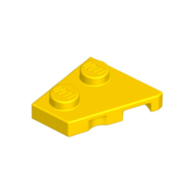 Yellow Wedge, Plate 2 x 2 Left