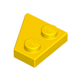 Yellow Wedge, Plate 2 x 2 Right