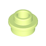 Yellowish Green Plate, Round 1 x 1 with Open Stud