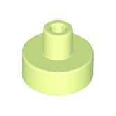 Yellowish Green Tile, Round 1 x 1 with Bar and Pin Holder
