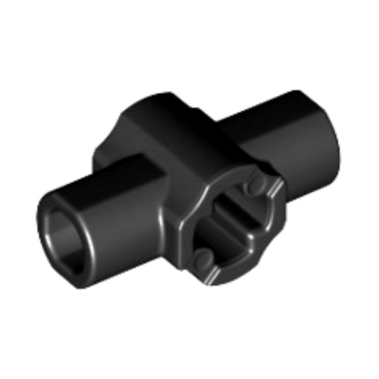 Black Technic, Axle Connector Hub with 2 Bar Holders Perpendicular