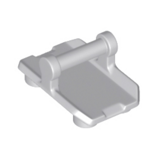 Light Bluish Gray Plate, Modified 2 x 3 Inverted with 4 Studs and Bar Handle on Bottom (Rocker Plate)