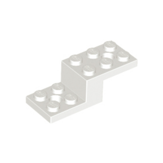 White Bracket 5 x 2 x 1 1/3 with 2 Holes and Bottom Tube